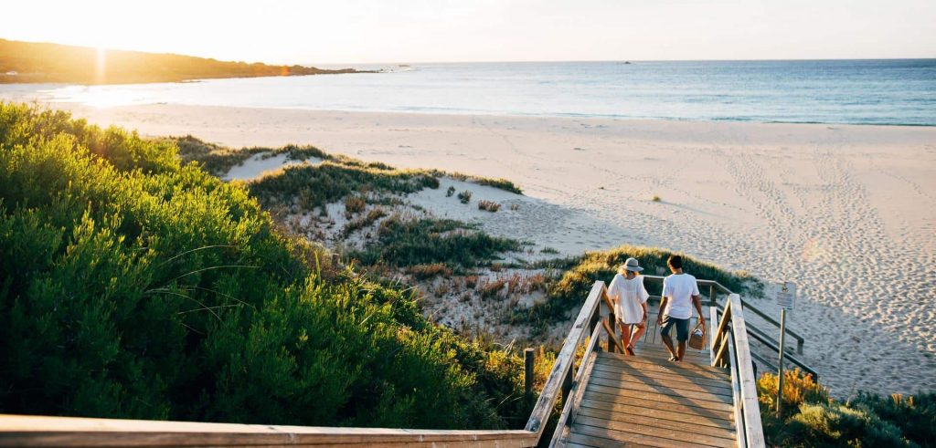 Couple Smiths Beach Entrance
